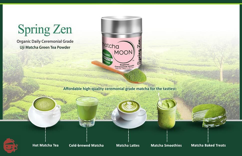 Matcha Moon Spring Zen 30g 京都 宇治 抹茶 オーガニック 有機 栽培 無農薬 無添加 粉末 パウダーOrganic Ceremonial Grade Japanese Matchaの画像