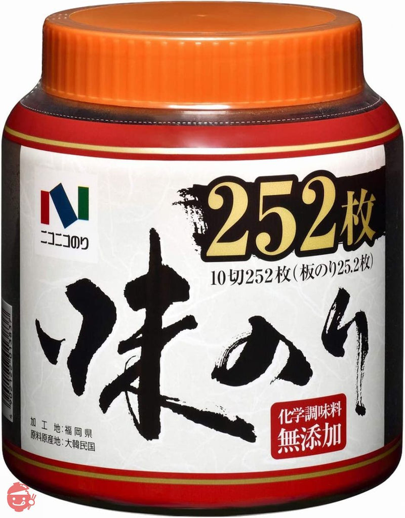 のりこ Nico Nico Nori Tabletop Flavored Nori 10 pieces 252 pieces x 2