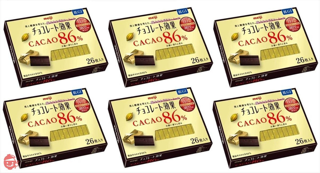 明治 チョコレート効果カカオ86%26枚入り 130g×6箱 – Japacle