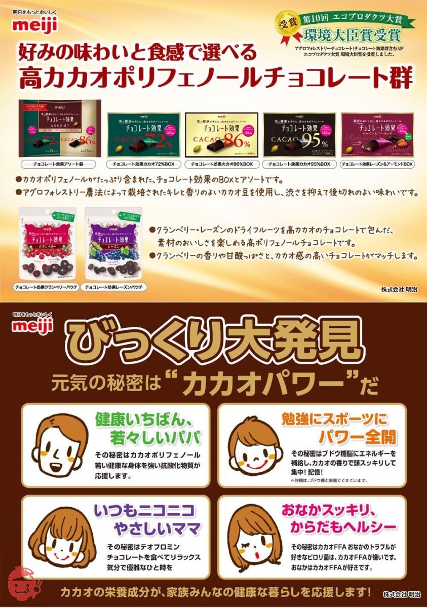 明治 チョコレート効果カカオ95%BOX 60g×5個の画像