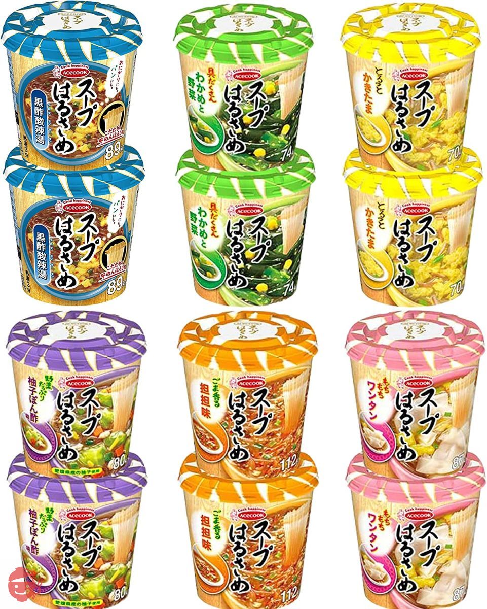 Acecook Soup Harusame 6 kinds assortment (Kakitama, wakame seaweed and –  Japacle