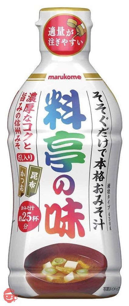 マルコメ 液みそ 料亭の味 かつお・昆布 だし入り 430g×5個の画像