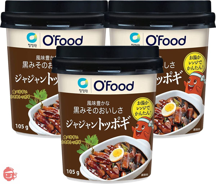 O'food カップトッポギ （105g）【ジャジャントッポギ】 6個セット 簡単調理 韓国食品 韓国料理 お餅 떡볶이 Toppogiの画像