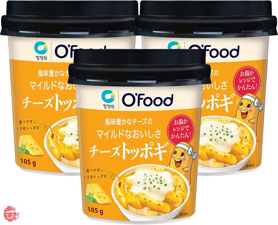 O'food カップトッポギ （105g）【チーズトッポギ】 6個セット 簡単調理 韓国食品 韓国料理 お餅 떡볶이 Toppogiの画像