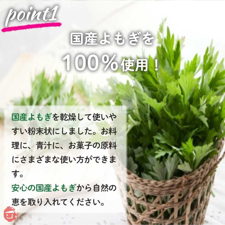 Grace of Nature よもぎ 粉末 パウダー 国産 無添加 100gの画像