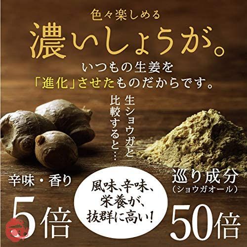 タマチャンショップ みらいのしょうが 70g 黄金しょうが粉末 九州産黄金＆熟成黒しょうが粉末 (生姜粉末) 生姜パウダー 無添加の画像