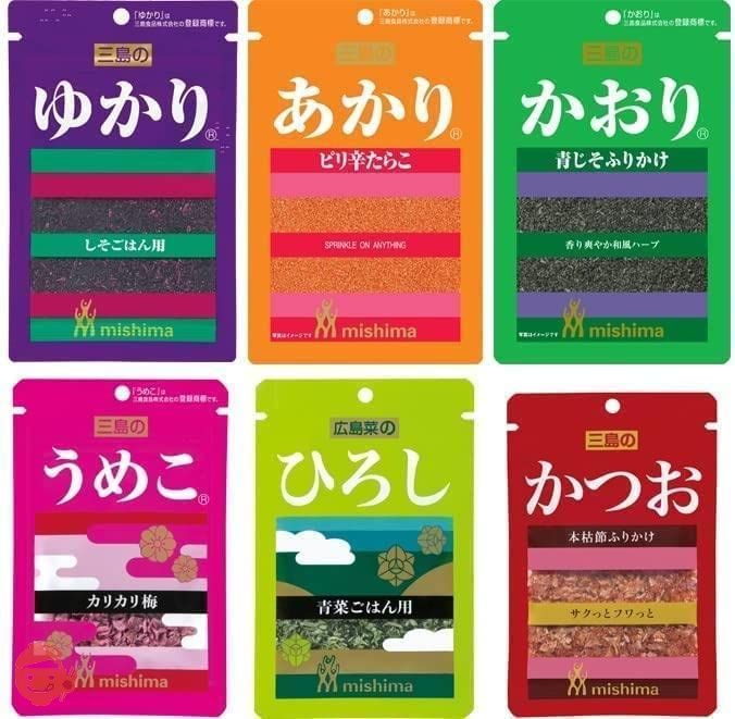 三島食品 ゆかり6兄弟ふりかけセット ゆかり･あかり･かおり･うめこ･ひろし･かつおの画像