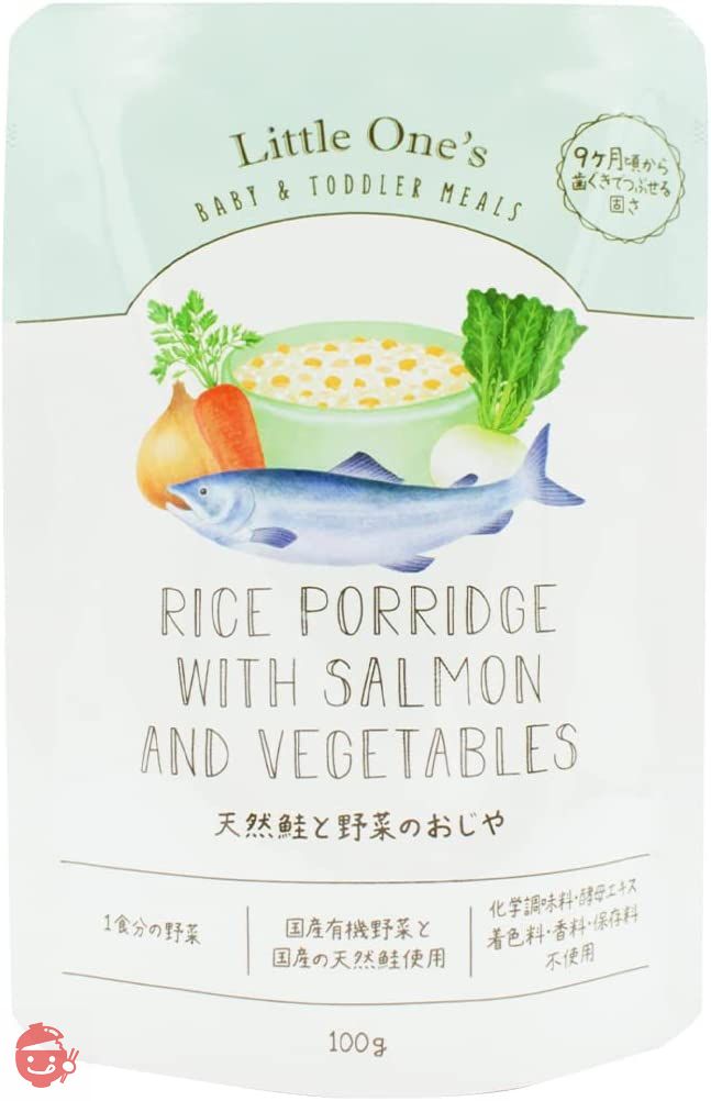 リトルワンズ 無添加 国産有機野菜・天然食材の離乳食(ベビーフード) 9ヶ月頃から (天然鮭と野菜のおじや 1個)の画像