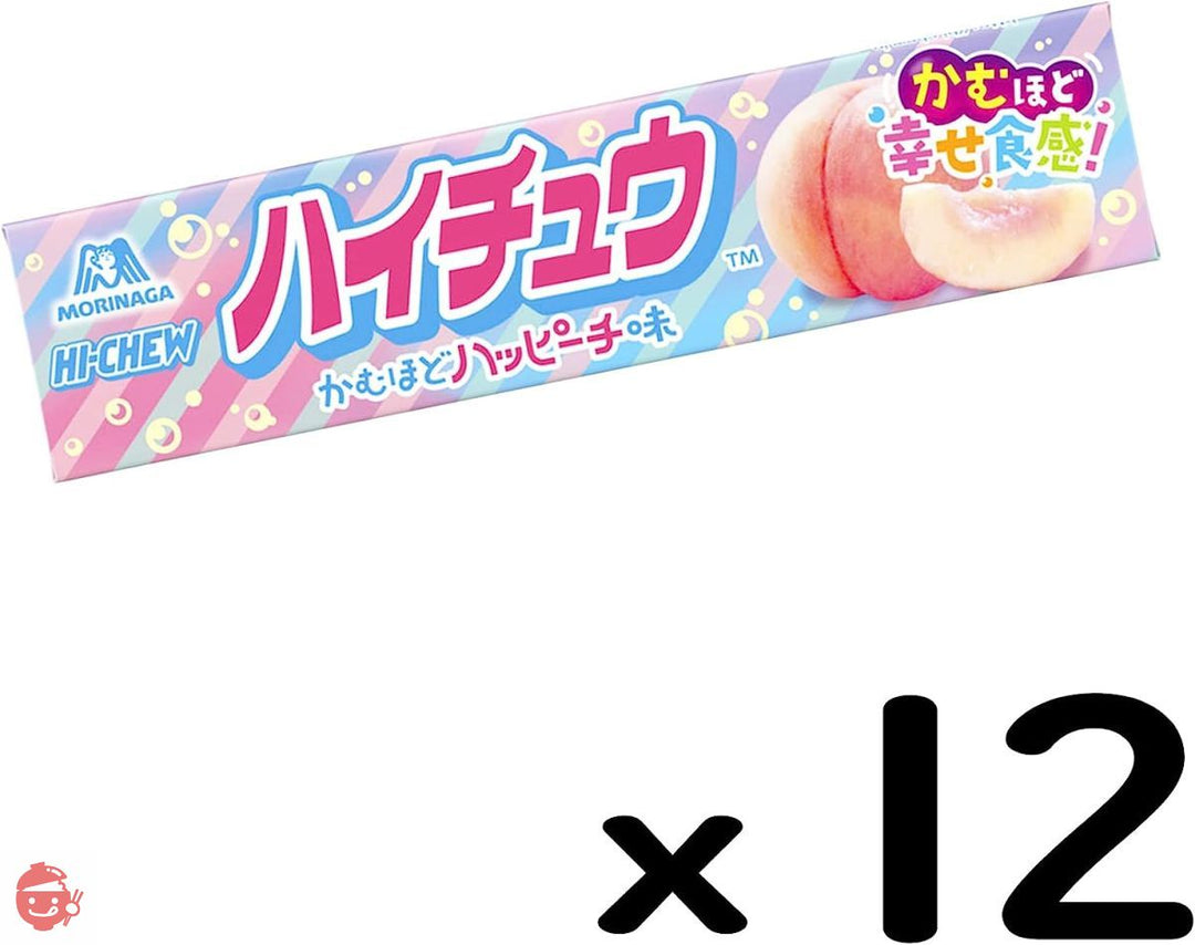 森永製菓 ハイチュウ かむほどハッピーチ味 12粒×12個の画像