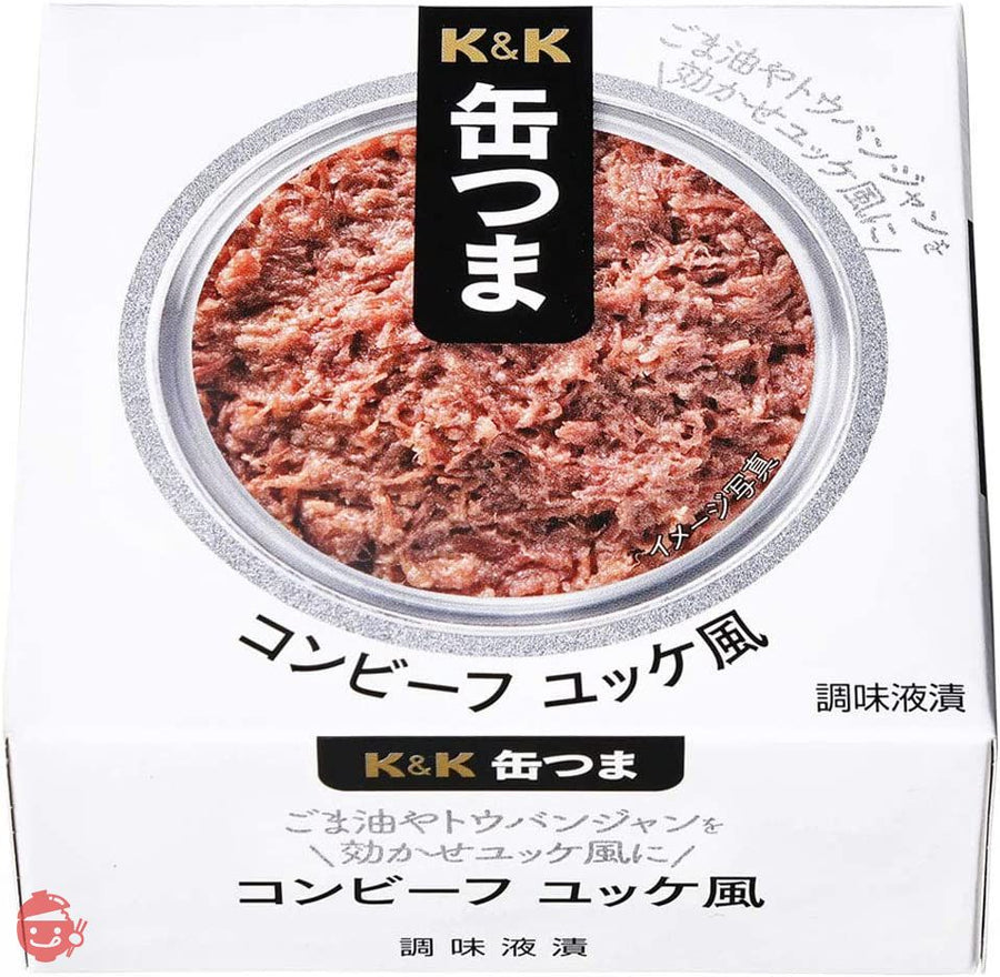 K&K 缶つま コンビーフ ユッケ風 80gの画像
