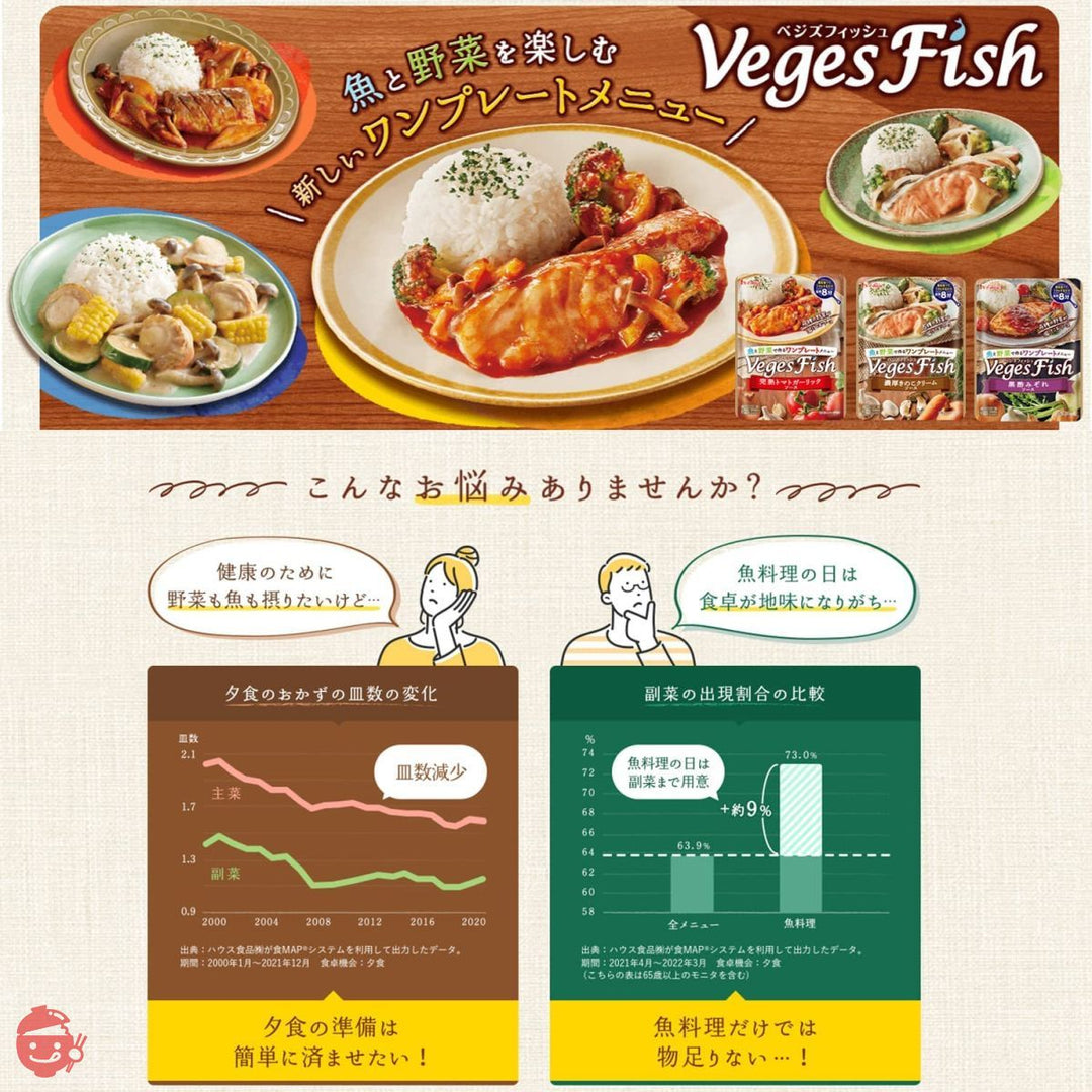 ハウス VEGESFISH (ベジズフィッシュ) 黒酢みぞれソース 210g ×4個 [魚と野菜で作るワンプレーとディッシュメニュー]の画像
