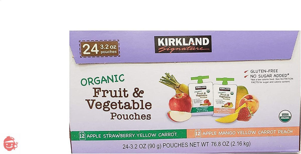 Kirkland オーガニックフルーツ＆ベジタブル24パック×2箱と24パック カークランドシグネチャー オーガニックフルーツ＆ベジタブル