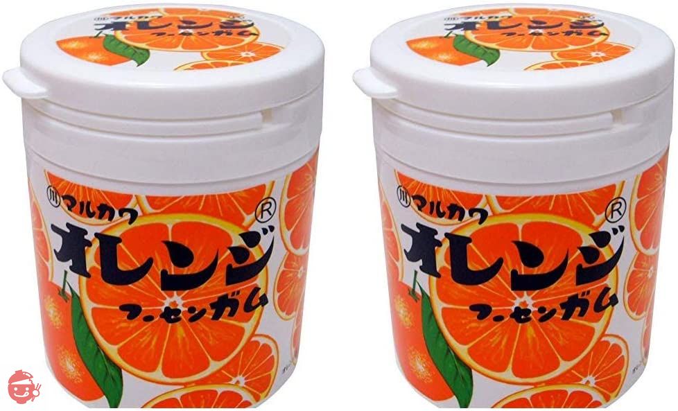 丸川製菓オレンジマーブルガムボトル 130g 　×　２個 (２個【まとめ買い】)の画像
