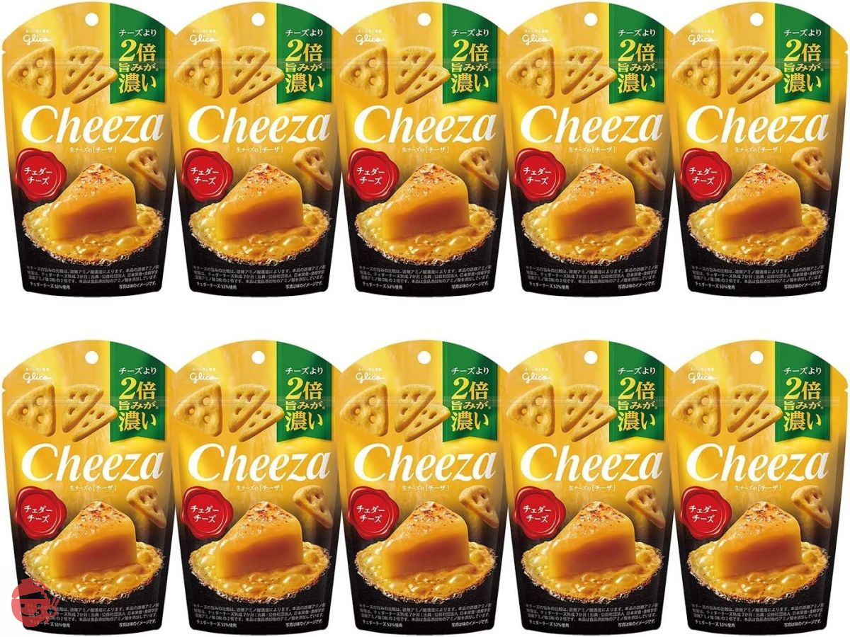 江崎グリコ 生チーズのチーザ チェダーチーズ 40g×10個 ワインに合う おつまみ チーズ チーズスナック チーズおやつ スナック菓子 お ...