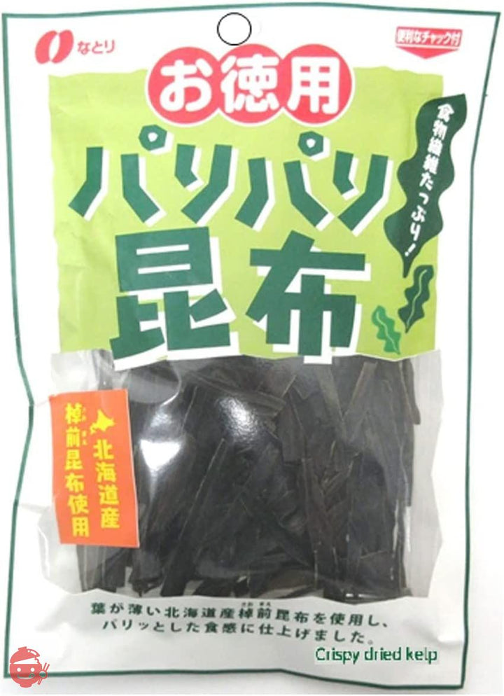 なとり お徳用パリパリ昆布 23g×5袋【エネルギー49kcal 脂質0.3g 炭水化物10.3ｇ(糖質 0.6ｇ 食物繊維 9.7ｇ) ※1袋当たり】の画像