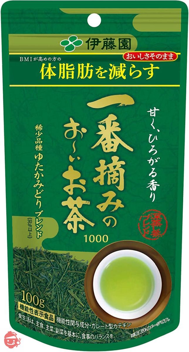 [機能性表示食品] 伊藤園 一番摘みのおーいお茶 1000 ゆたかみどりブレンド 100g [旧品番]の画像