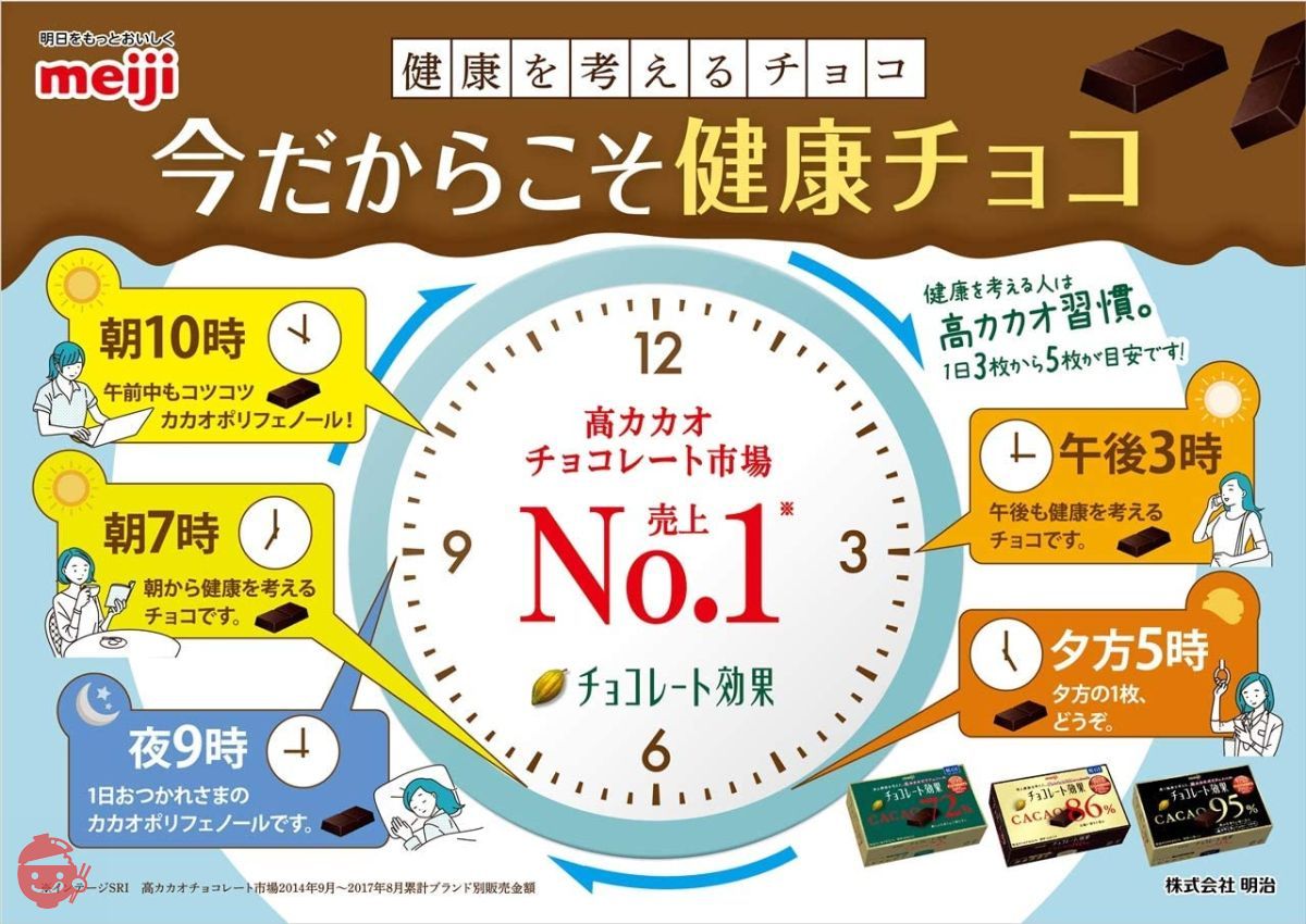 Meiji chocolate effect cacao 72% BOX 75g × 5 boxes – Japacle
