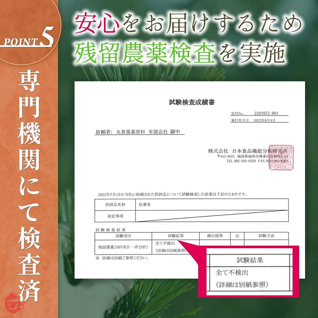 松葉茶 国産 ノンカフェイン 無農薬 1g×25包 愛知県産 未焙煎 自生松 ティーバッグ 健康茶 アカマツ お茶 カフェインレス 放射能検査済の画像